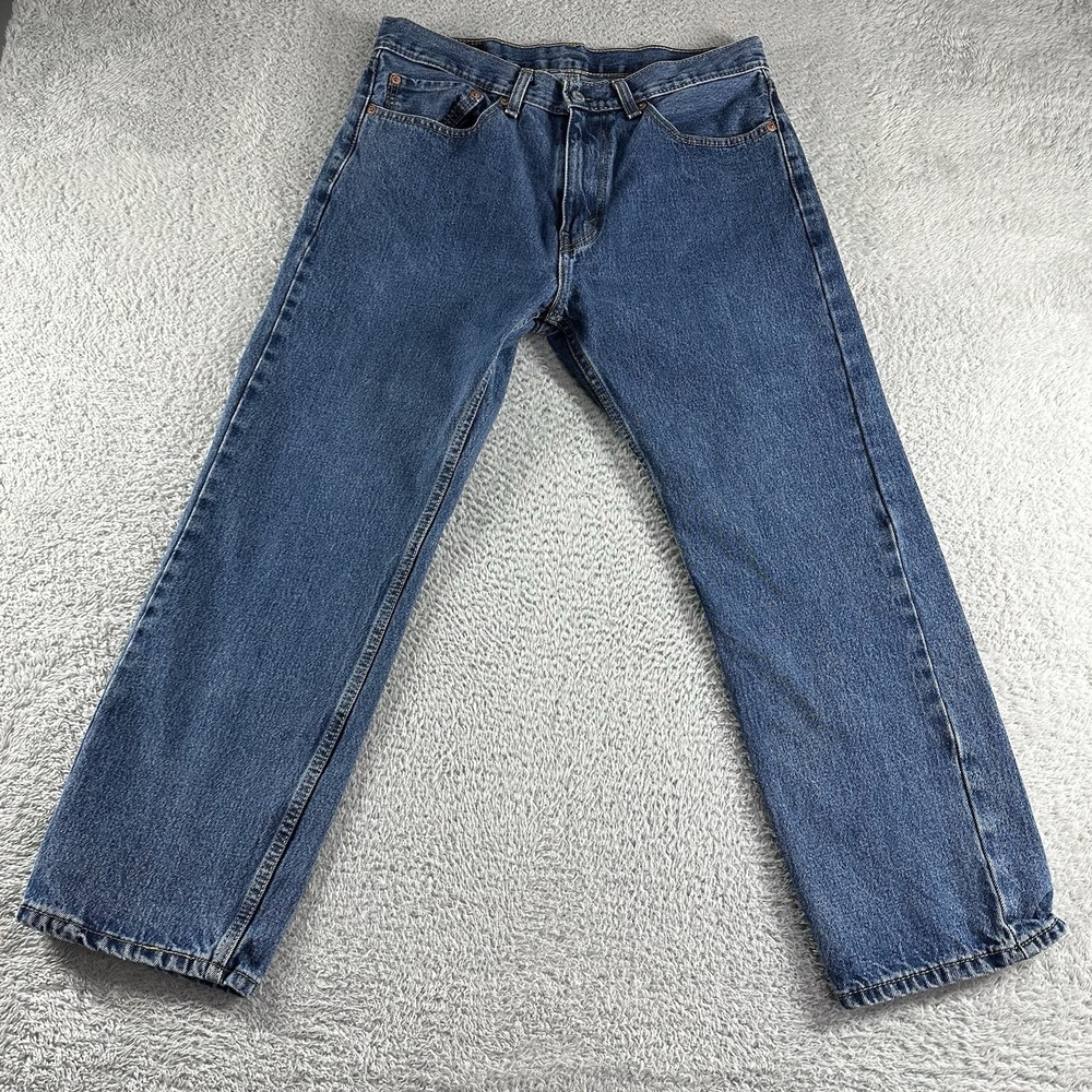 Levi's 505 Mens 34x29 (32x26) Regular Fit Straight‎ Leg Dark Wash
